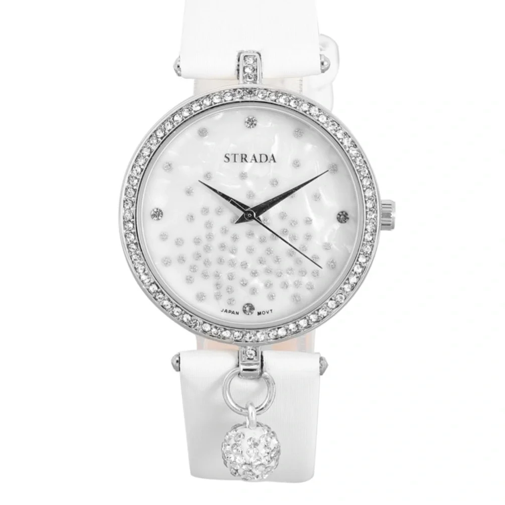Watch with White Dial in Silvertone